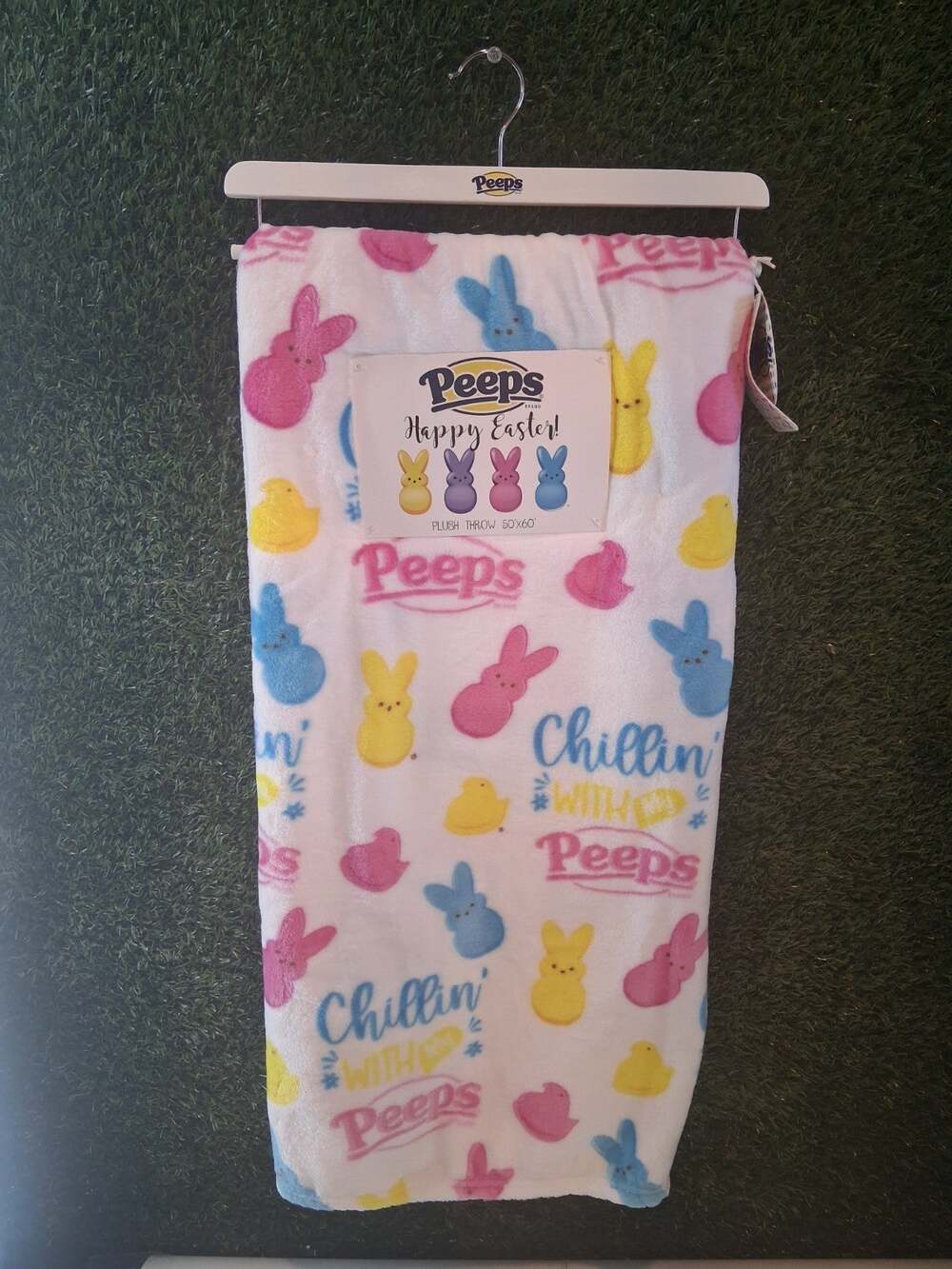 Peanuts Happy Easter Peeps Plush Throw Blanket 50x60 Holiday Candy Lot New NWT